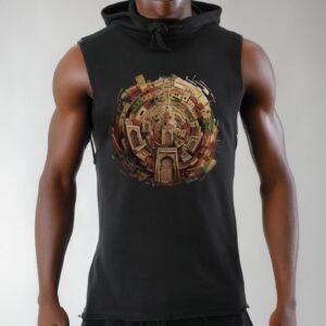 Black Hooded Gym Tank